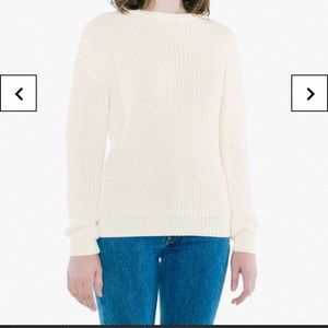 american apparel ivory fisherman sweater